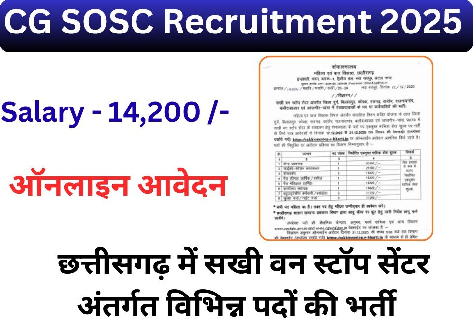 CG SOSC Recruitment
