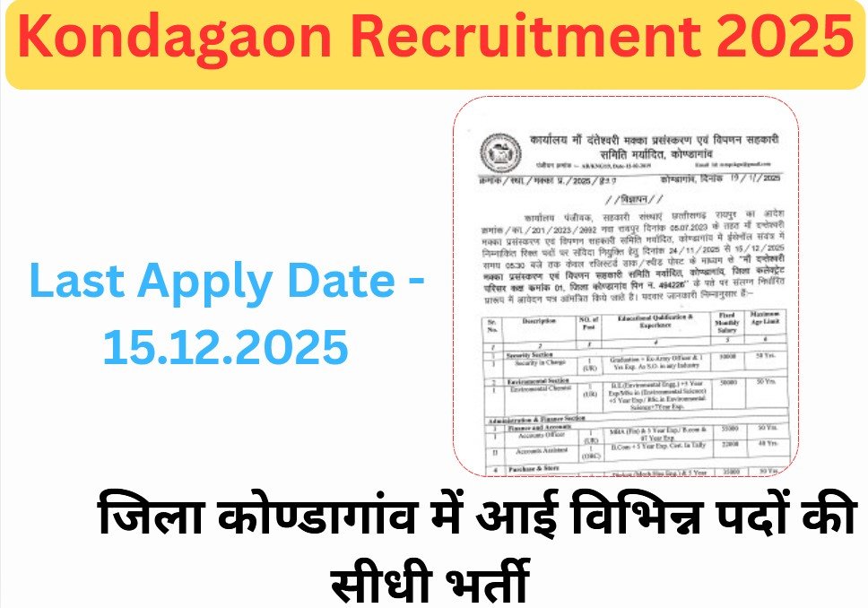 Kondagaon Recruitment